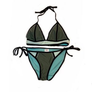 Xhilaration Halter Triangle Bikini Set